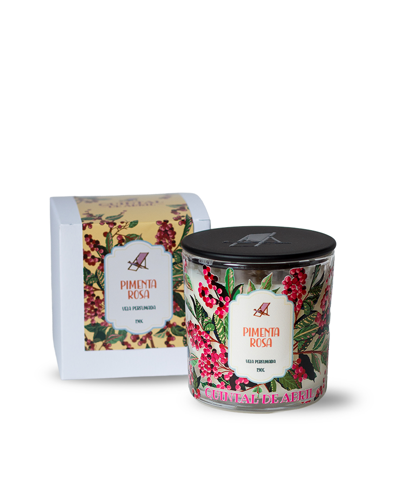 Vela Perfumada Quintal de Abril Pimenta Rosa 190g