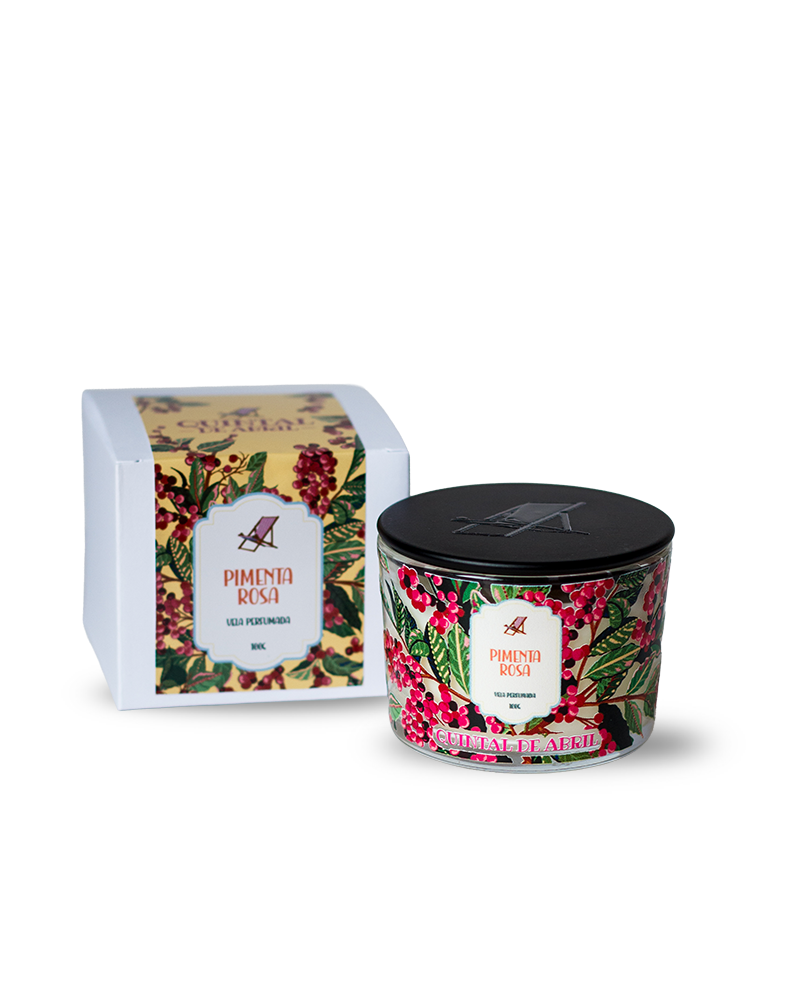 Vela Perfumada Quintal de Abril Pimenta Rosa 100g
