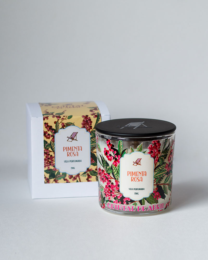 Vela Perfumada Quintal de Abril Pimenta Rosa 190g