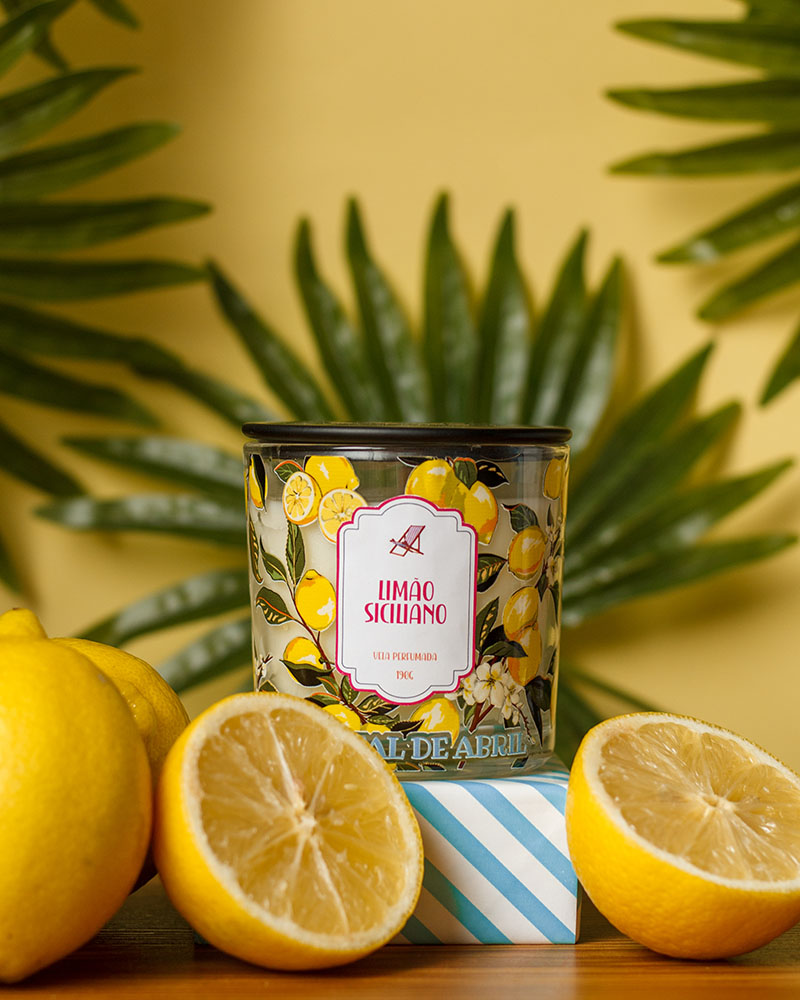 Vela Perfumada Quintal de Abril Limão Siciliano 190g - Imagem 3