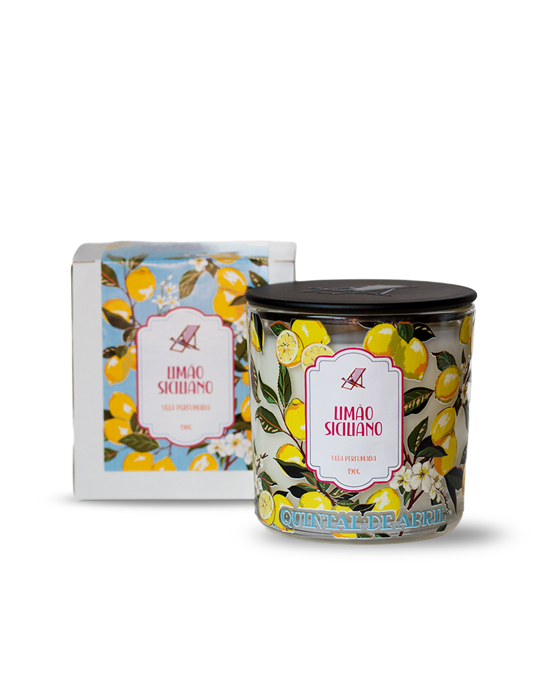 Vela Perfumada Quintal de Abril Limão Siciliano 190g