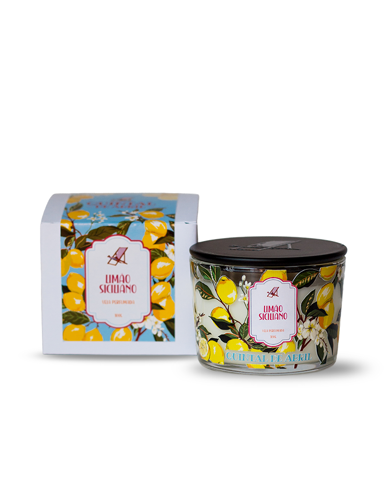 Vela Perfumada Quintal de Abril Limão Siciliano 100g