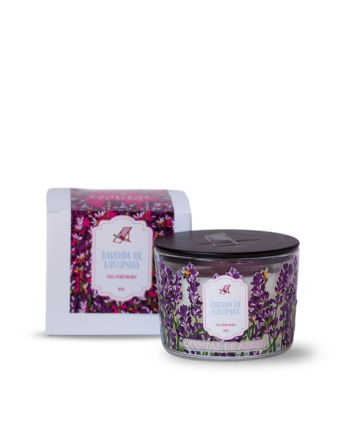 Vela Perfumada Quintal de Abril Jardim de Lavanda 100g