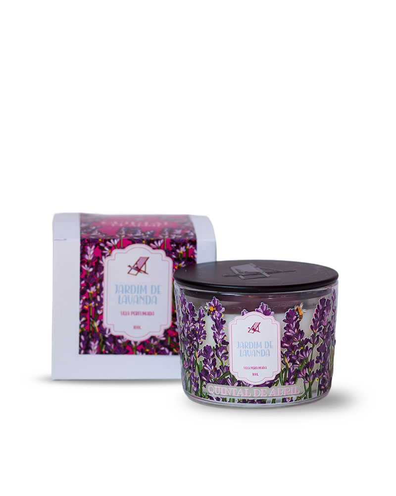 Vela Perfumada Quintal de Abril Jardim de Lavanda 100g